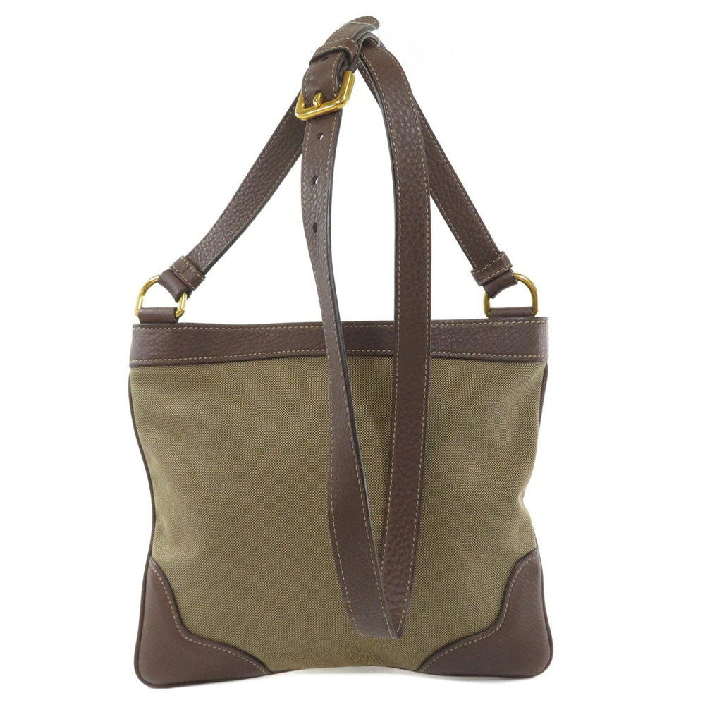 Prada Messenger Logo olive brown Jacquard canvas Bag